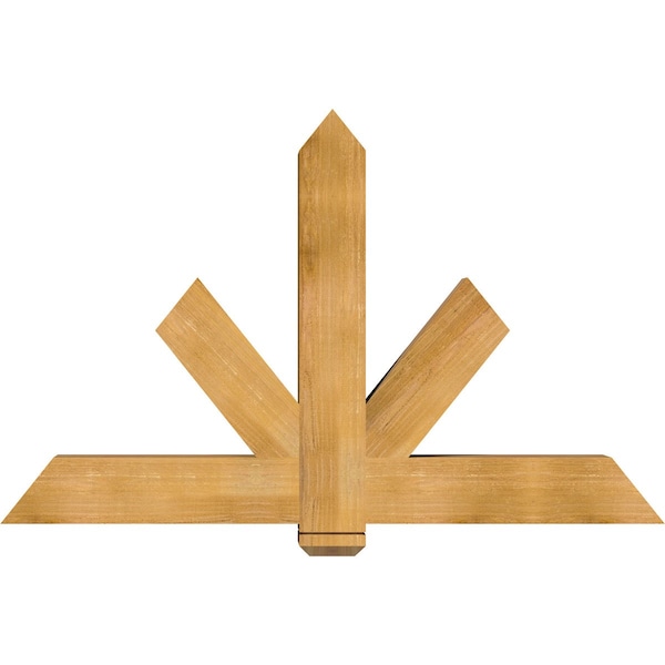 Ekena Millwork Kennewick Rough Sawn Timber Gable Bracket, Western Red Cedar, 60"W x 38"H x 6"D x 6"F, 15/12 Pitch GBW060X38X0606KEN00RWR - main